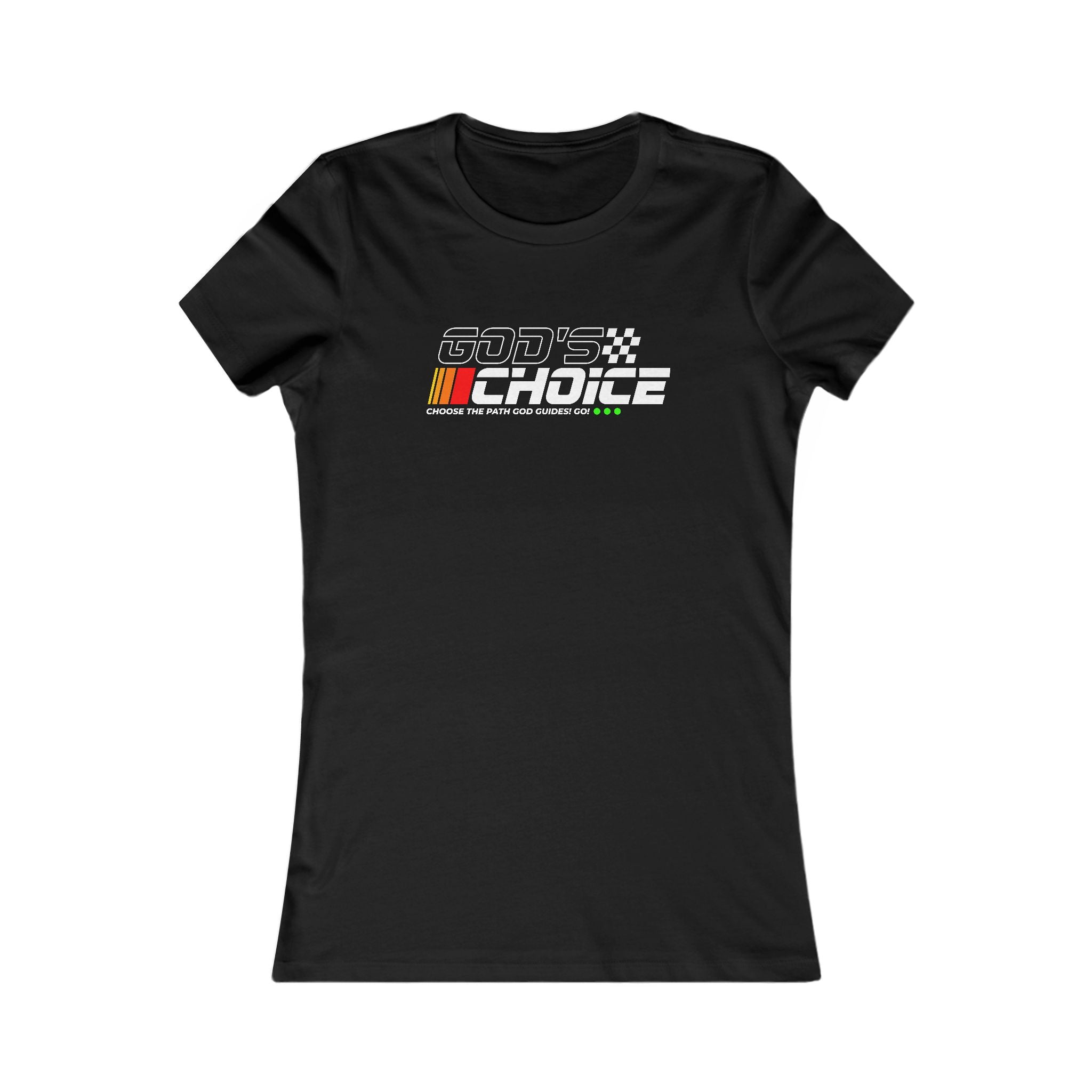 Women’s Racing Tee - "God's Choice" Graphic Shirt